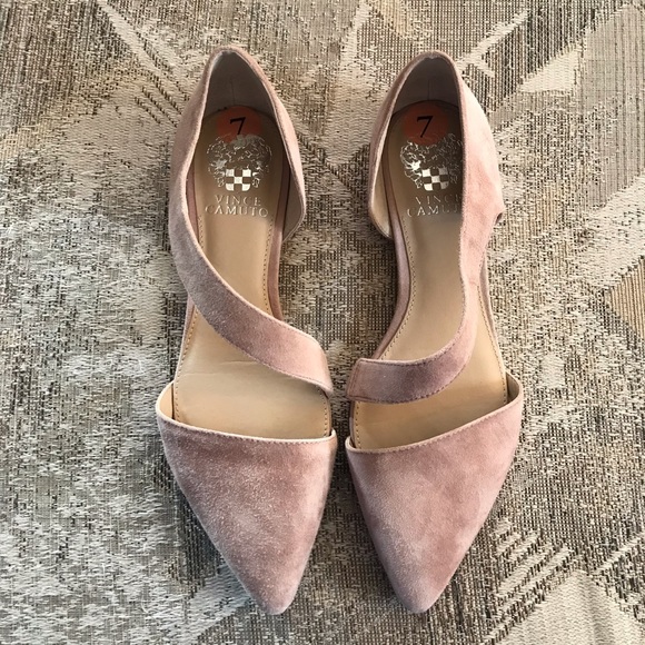 blush pointed toe flats
